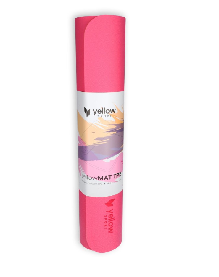 yellowMAT TPE Übungsmatte rosa-orange